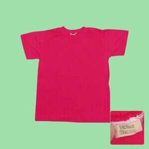 Vtg 70s Velva Sheen Pink Single Stitch Baby Tee S